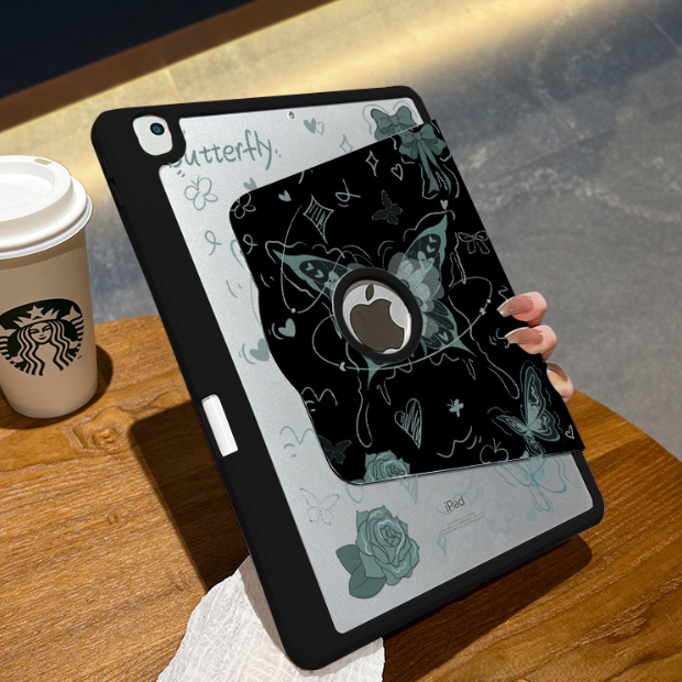 720° Rotating Acrylic Protective Case for iPad