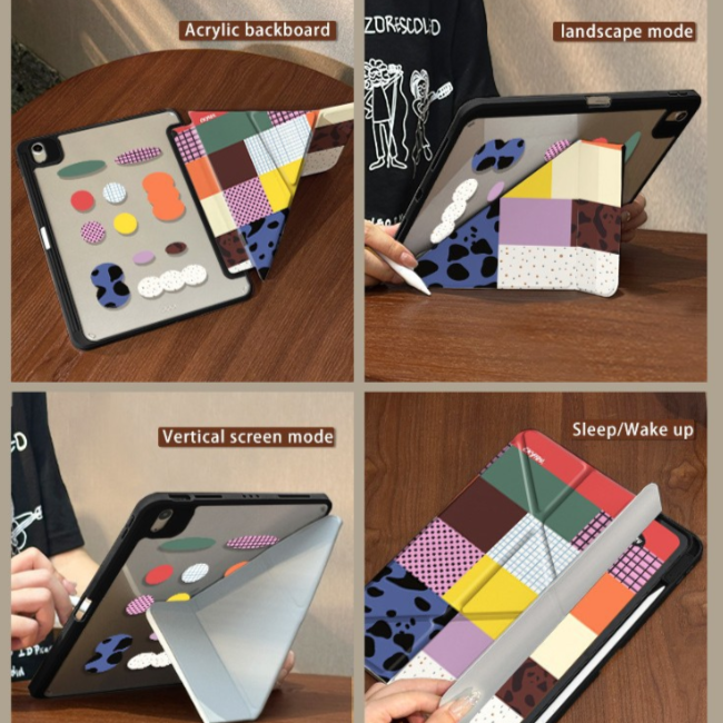 Y-Fold Acrylic Protective Case for iPad
