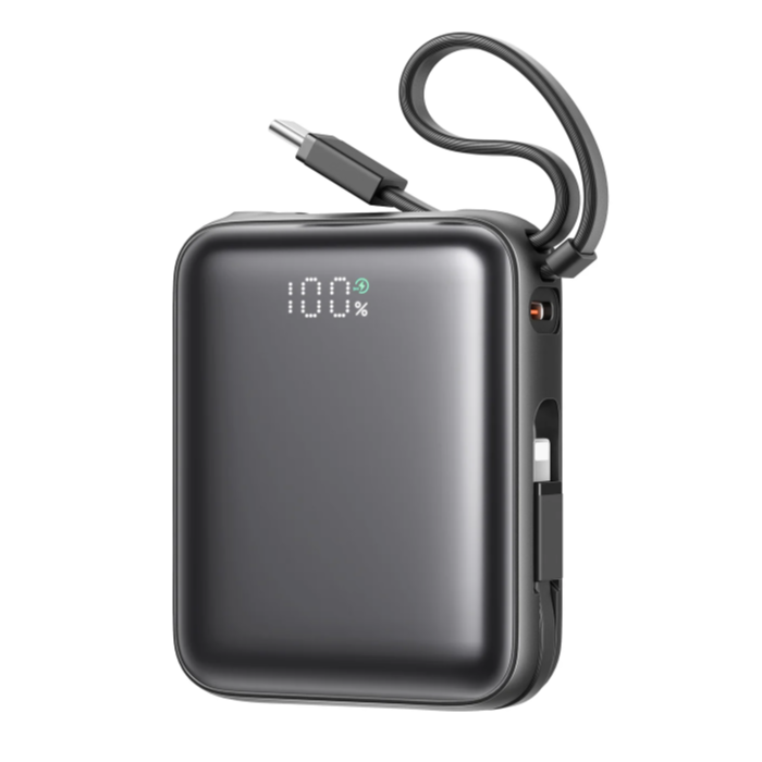 JOYROOM JR-PBF27 22.5W Mini Fast Charging Power Bank with Dual Cables 10000mAh