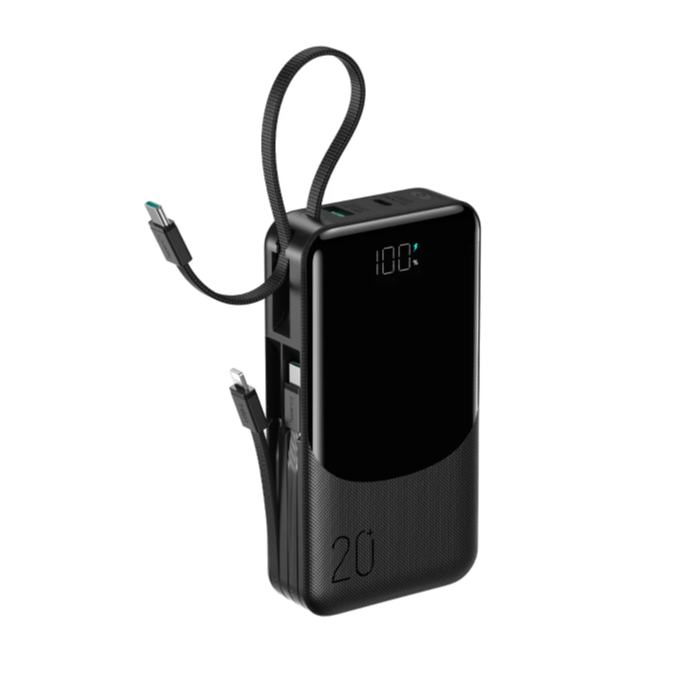 Joyroom JR-PC2 22.5W Fast Charging Power Bank with Built-in Three Cables 20000mAh