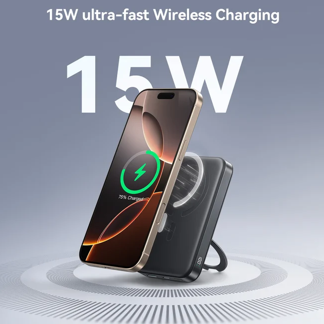 Joyroom JR-PBM12 22.5W Magnetic Wireless Power Bank with Ring Holder 10000mAh