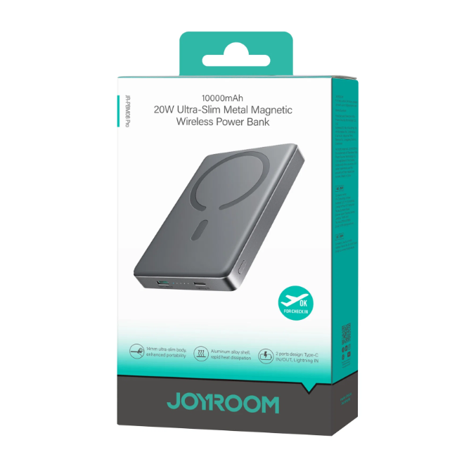 Joyroom JR-PBM08Pro 22.5W Ultra-Slim Magnetic Wireless Power Bank 10000mAh