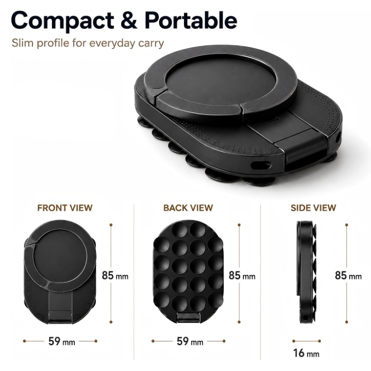 3 In 1 Suction Cup Magnetic Phone Holder