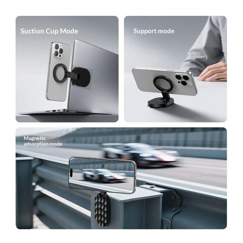 3 In 1 Suction Cup Magnetic Phone Holder