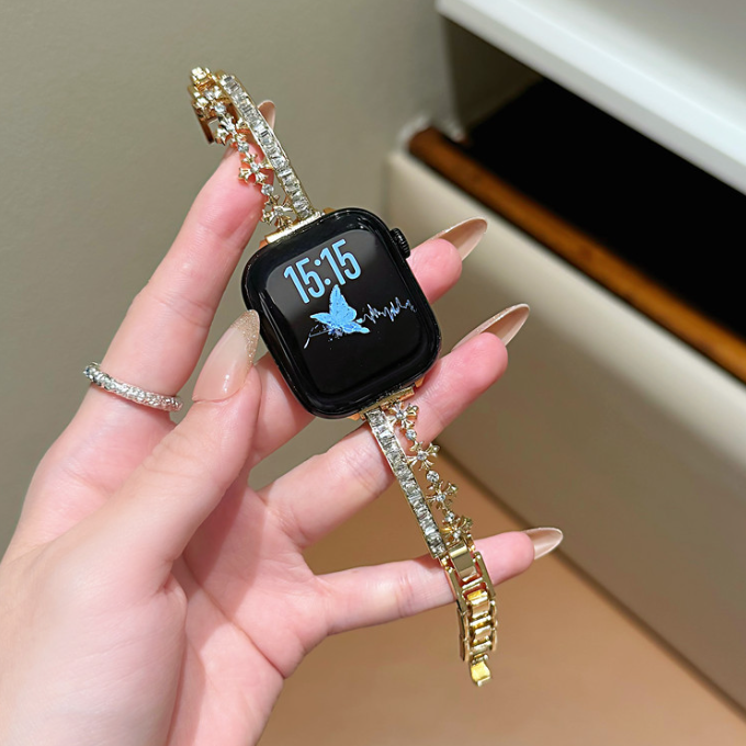Rhinestone Link Alloy Band for Apple Watch