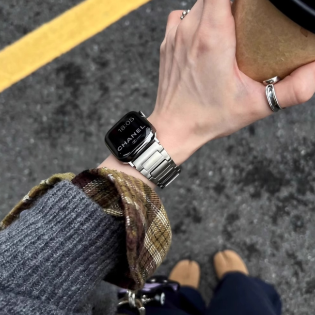 Solid Link Stainless Steel Band for Apple Watch