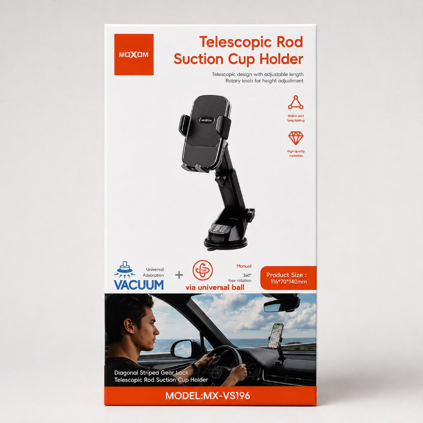 Moxom MX-VS196 360° Rotation Car Phone Holder - Suction Cup