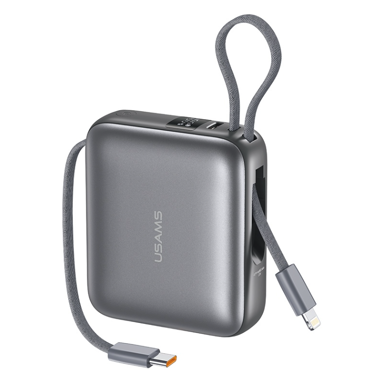 USAMS T179LF 20W Fast Charging Power Bank with dual cables 10000mAh