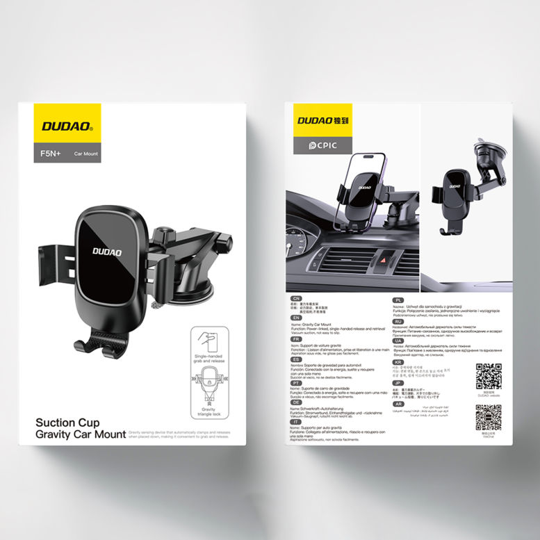 DUDAO F5N+ Suction Cup Gravity Car Mount