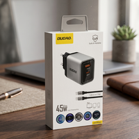 DUDAO A45ProC 45W GaN Dual Port Fast Charging Set with USB-C to USB-C Cable 1.2m