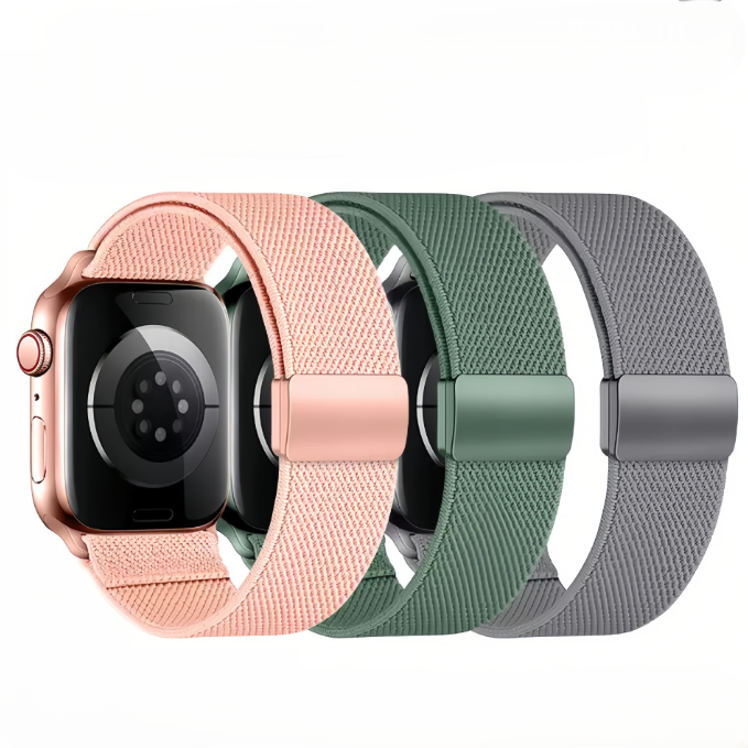 Magnetic Buckle Elastic Nylon Watch Band for Apple Watch