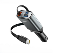 Joyroom JR-CCL07 60W 3-in-1 Retractable Car Charger