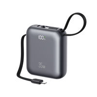 USAMS T179LF 20W Fast Charging Power Bank with dual cables 10000mAh