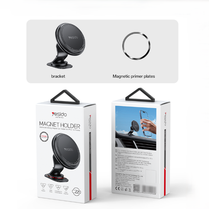Yesido C220 360 Rotation Dashboard Magnetic Car Phone Holder