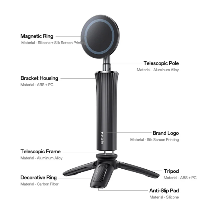 Yesido C233 Magnetic Multifunctional Selfie Stick Tripod