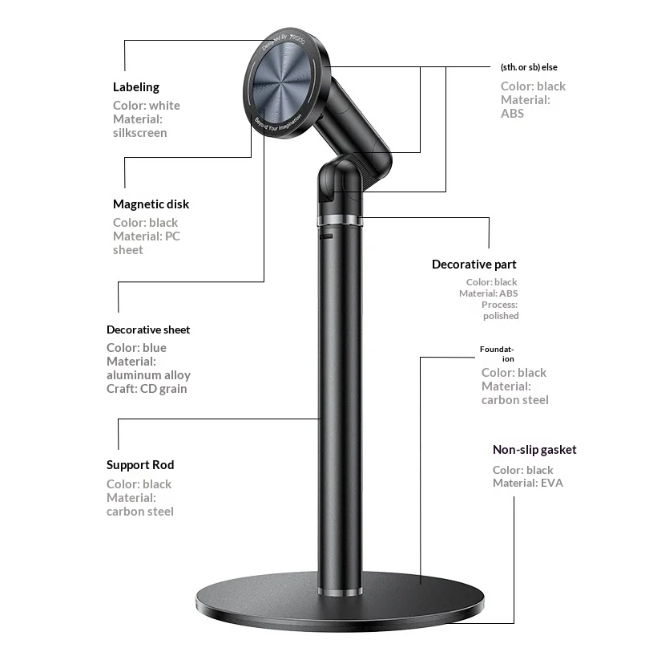 Yesido C303 Adjustable Magnetic Desktop Phone Stand