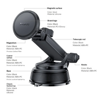 Yesido C276 360 Rotating Magnetic Car Phone Holder - Suction Cup