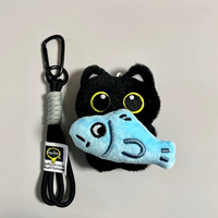 Plush Pendant - Black Cat