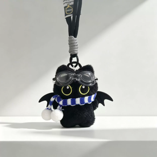 Plush Pendant - Black Cat