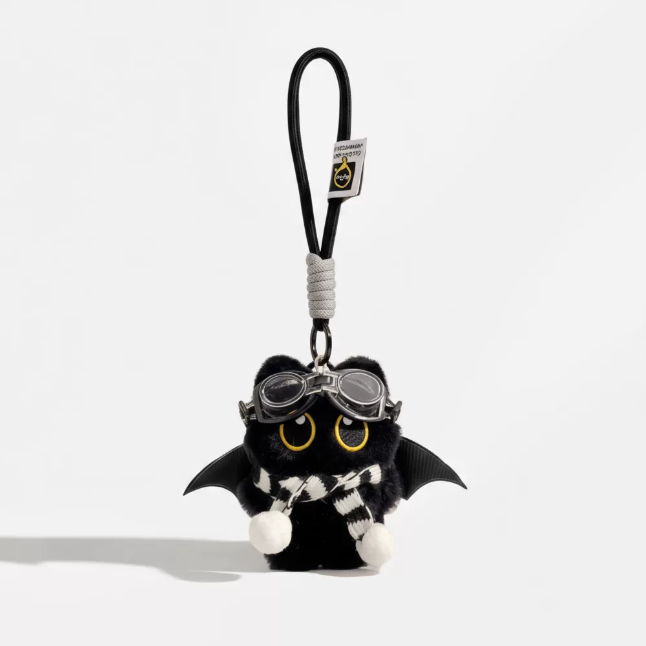 Plush Pendant - Black Cat