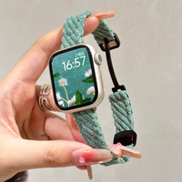 Magnetic Folding Buckle Plush Knitted Band for Apple Watch