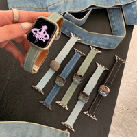 Magnetic Star Buckle Denim Band for Apple Watch