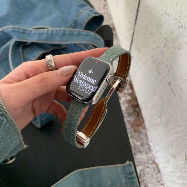 Magnetic Star Buckle Denim Band for Apple Watch