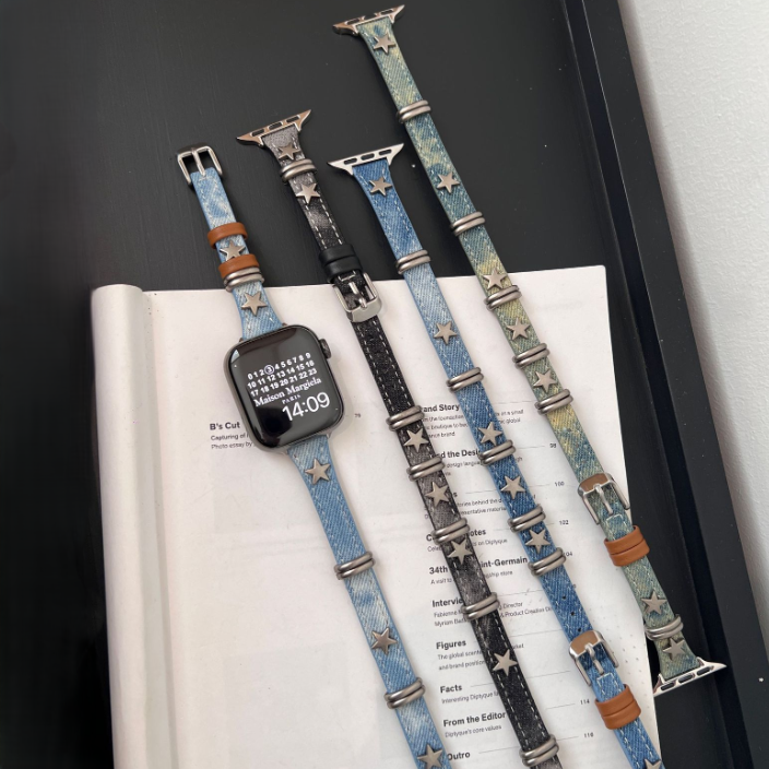 Denim Star Double Tour Band for Apple Watch