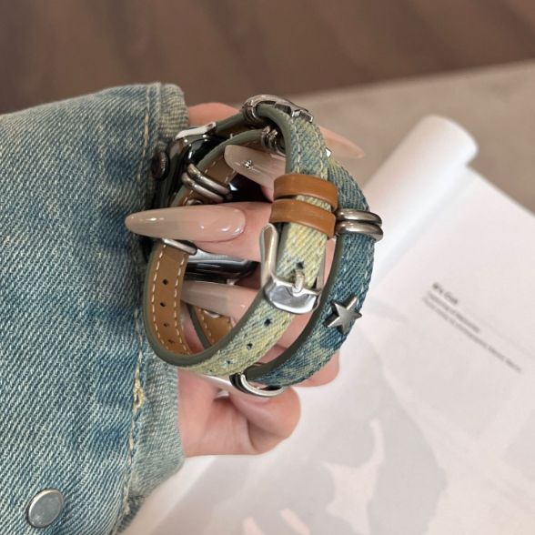 Denim Star Double Tour Band for Apple Watch