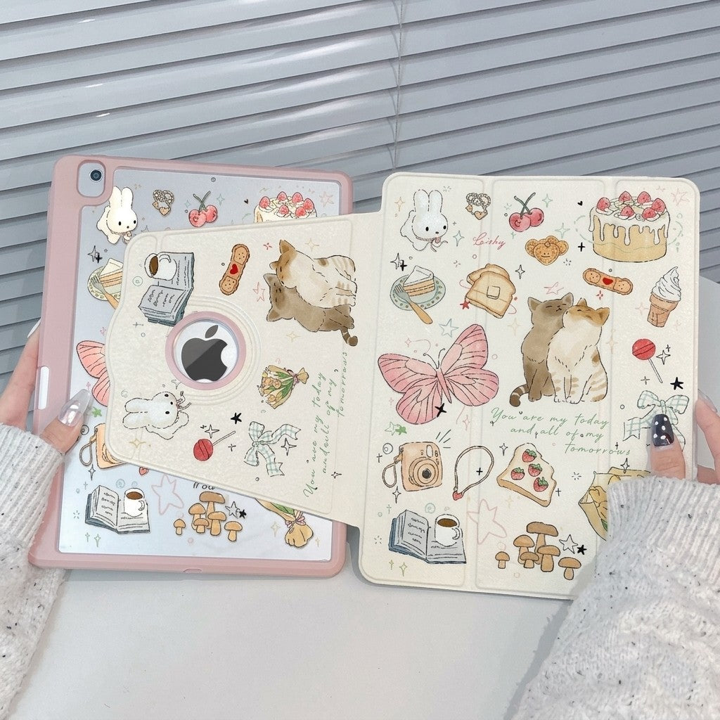 720° Rotating Acrylic Protective Case for iPad