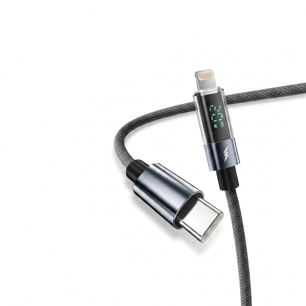 Smart Auto Cut-Off And Real-Time W Display Cable C to Lightning