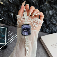 Lace Rhinestone Alloy Band for Apple Watch