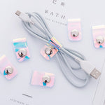 Laser Portable Data Cable Ties Storage Buckle Personality Cable Tie Compact Portable Hub Cable Organizer