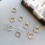 Transparent Cell Phone Ring Holder 360 Degree Rotation Finger Grip Holder iPhone iPad Tablet iRing Popstand 手机支架