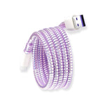 Plating 1.1M Cable Charger Protector Earphone USB Data Line Protector Spiral Cable Wrap Strain Relief Cord 數據線保護套