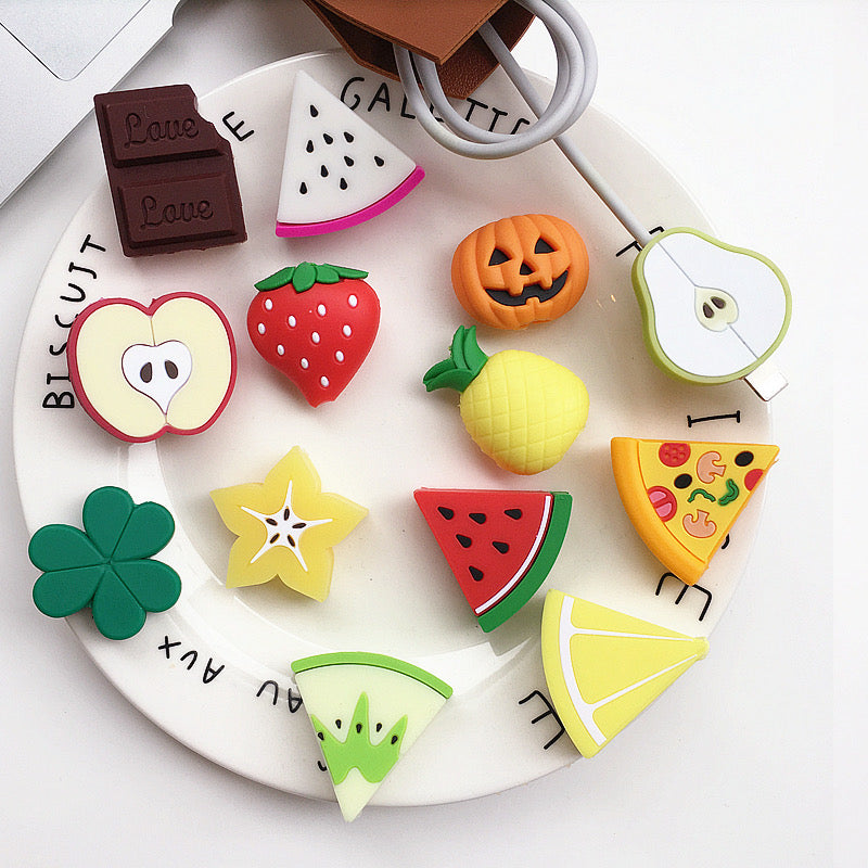 Fruit Cartoon Cable Protector Cute Charger Protector Cable Winder